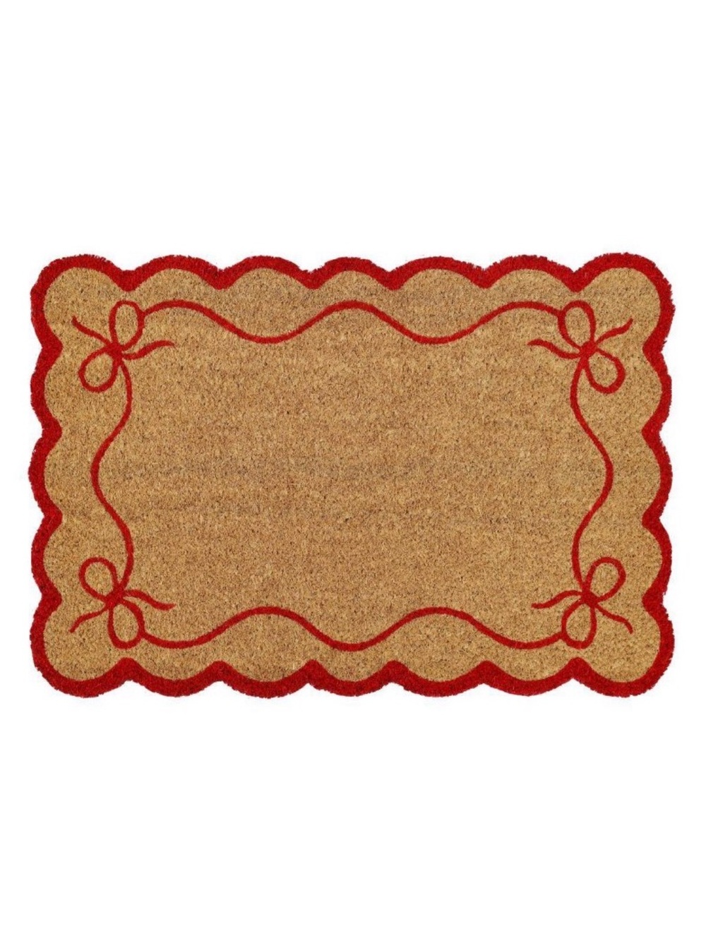 Red-Trim Scalloped Bow Coir Doormat Target Christmas 2026 Bullseye’s Playground